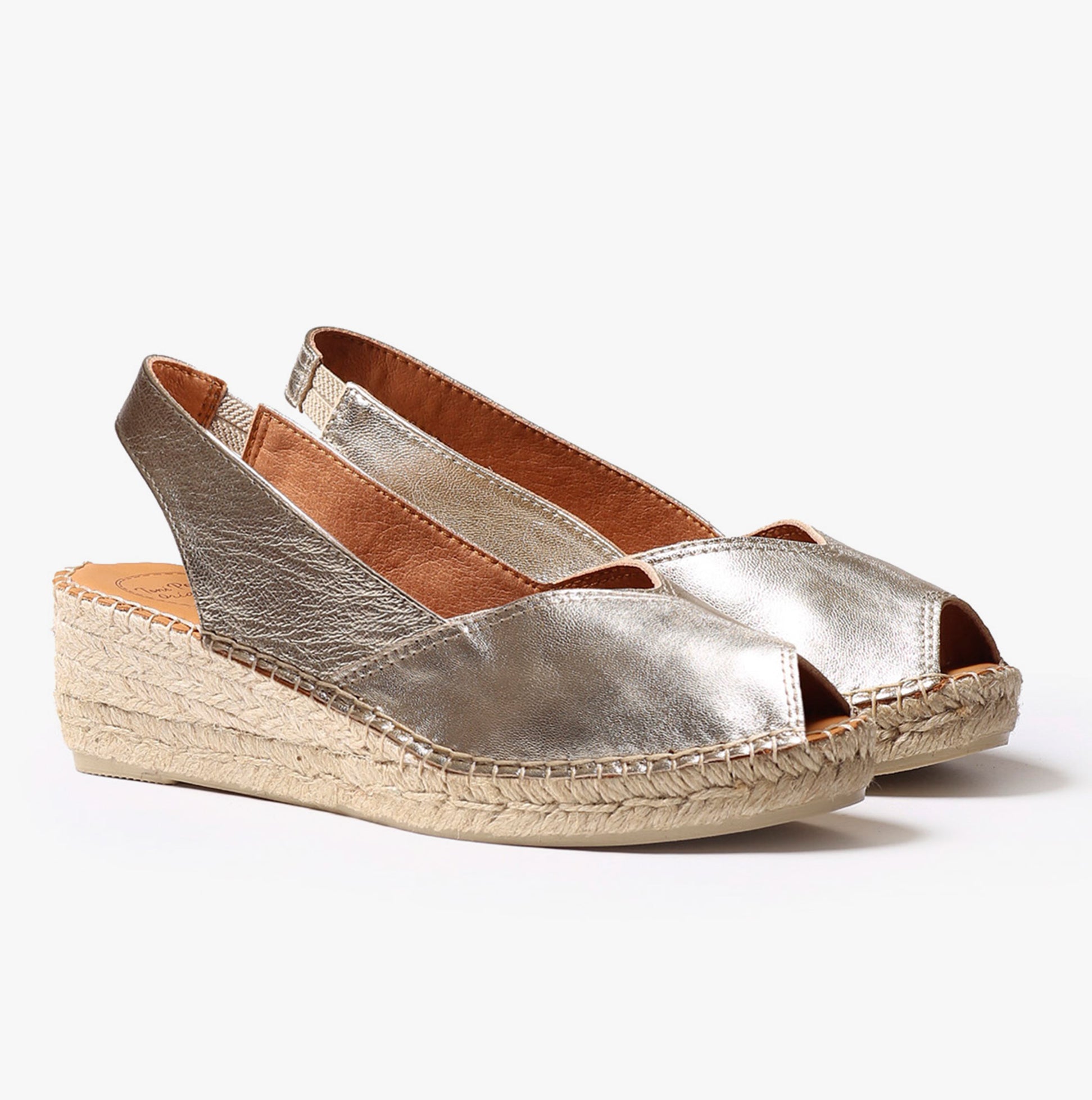 Toni Pons BERNIA-P Womens Wedge Sandals Platinum