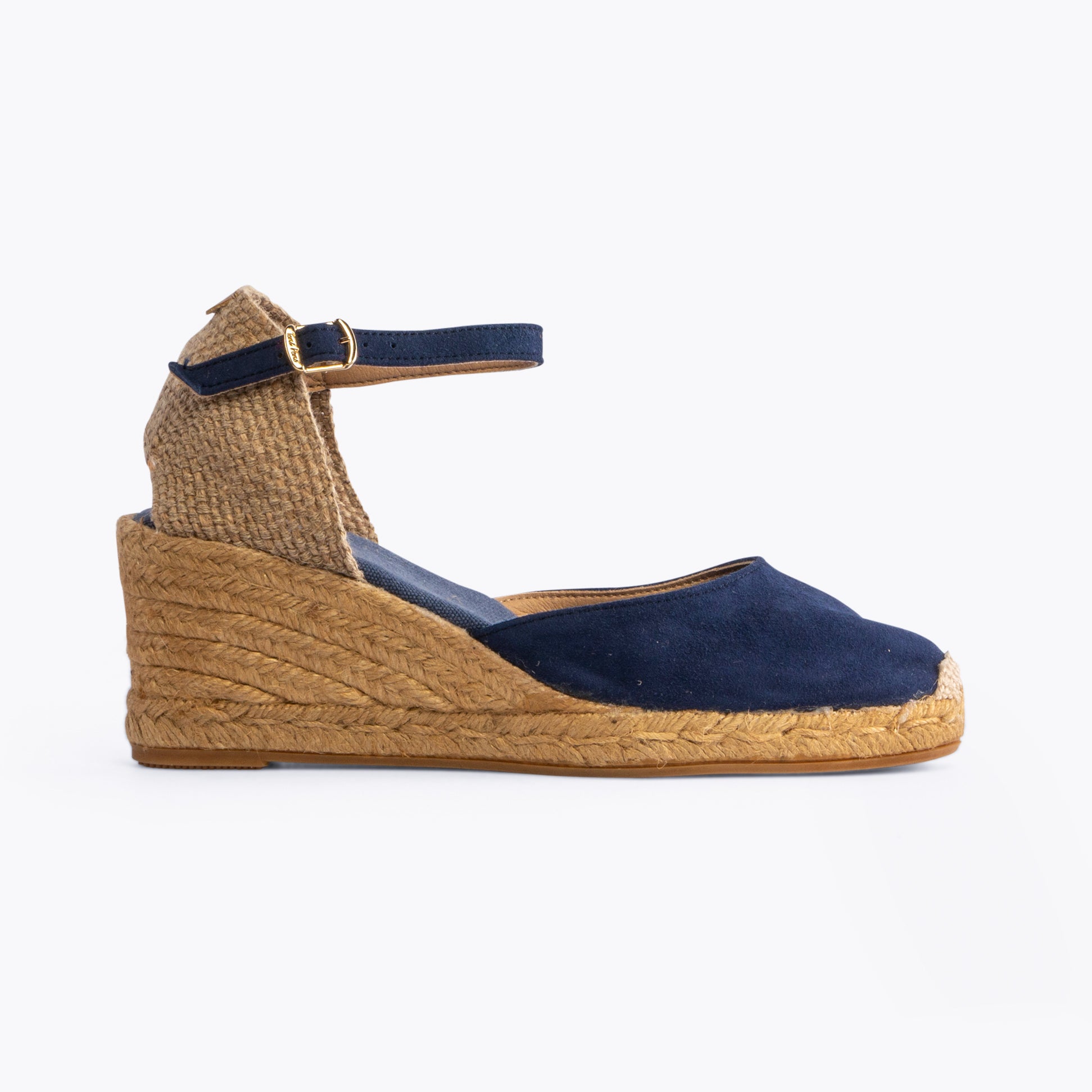 Toni Pons LLORET Womens Suede Wedge Espadrilles Navy