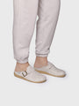 Toni Pons MIMA-FP Womens Slippers Cru side view on model wearing grey pants