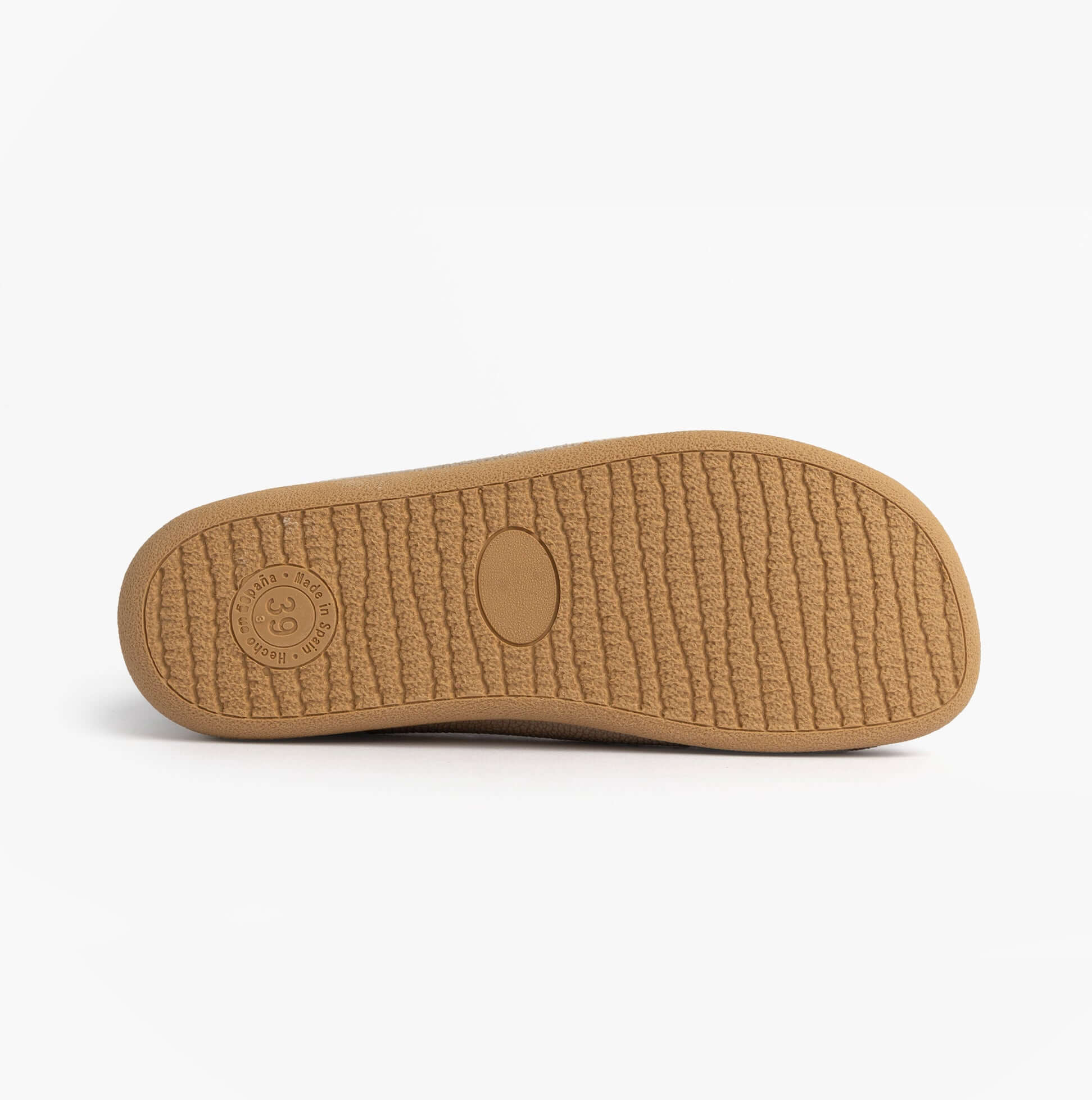 Toni Pons MOSCU-BD Womens Boot Slippers Beige sole view with rubber/TPR material and textured design.