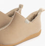Toni Pons MOSCU-BD Womens Boot Slippers Beige detail view showing fabric upper and faux fur lining