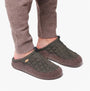 Toni Pons NADIR-UM Mens Caqui slippers side view, featuring felt upper, slip-on design, and comfortable round toe.