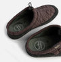 Toni Pons NADIR-UM Mens Mule Slippers Pruna Wine top view with textured felt and plush lining features.