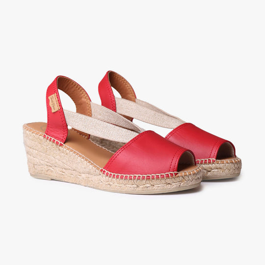 Toni Pons TEIDE-P Womens Espadrille Sandals Red