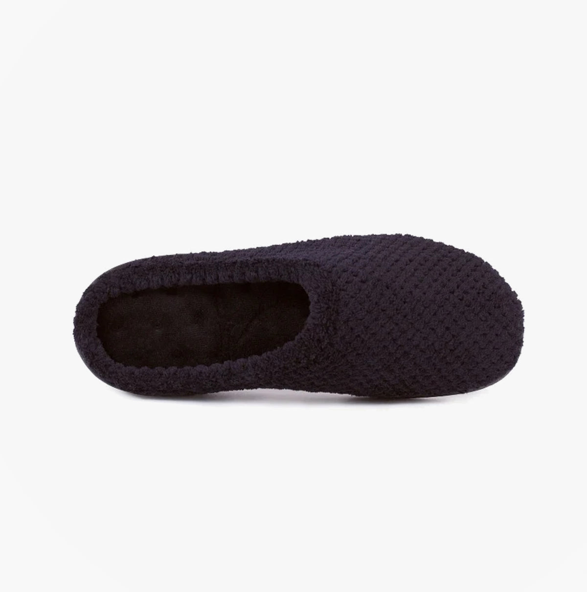 Totes Isotoner POPCORN TERRY Womens Mule Slippers Black