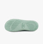 Totes Isotoner POPCORN TERRY Womens Mule Slippers Mint bottom view showing TPR sole design for grip and comfort.