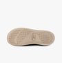 Totes Isotoner POPCORN TERRY Womens Mule Slippers Natural Spot bottom view showing the TPR sole material and tread pattern.