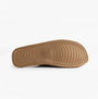 Totes Isotoner REAL SUEDE MULE Womens Slippers Tan bottom view of sole showing grip and texture.