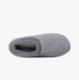 Totes Isotoner POPCORN FULL BACK BOOTIE Womens Slippers Grey top view featuring cozy knit design and slip-on style.