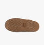Totes Isotoner CURLY FUR BOOT Womens Bootie Slippers Natural bottom view showing sole and traction pattern.