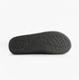 Totes Isotoner SWEPT BACK POPCORN MULE Mens Mule Slippers Grey, bottom view of TPR sole, ergonomic design with traction pattern.