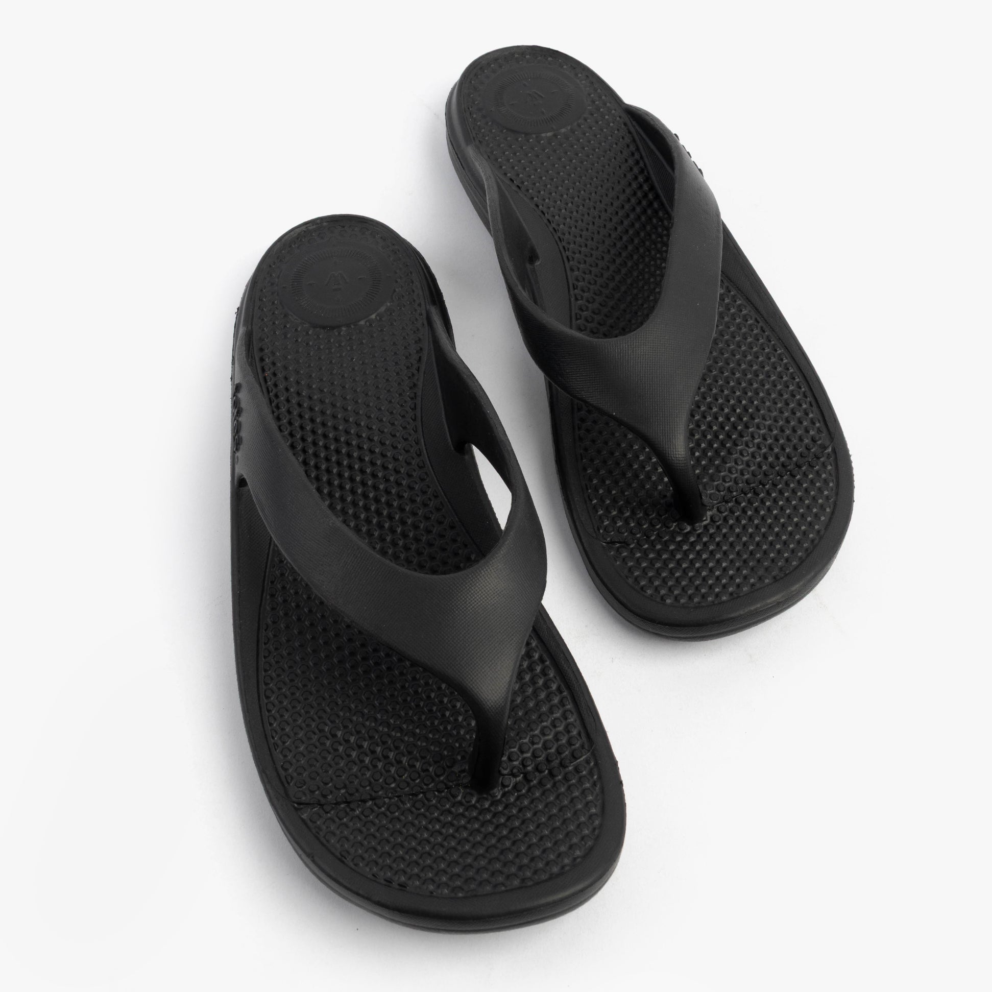 0350FBLK Womens Toe Post Sandals Black