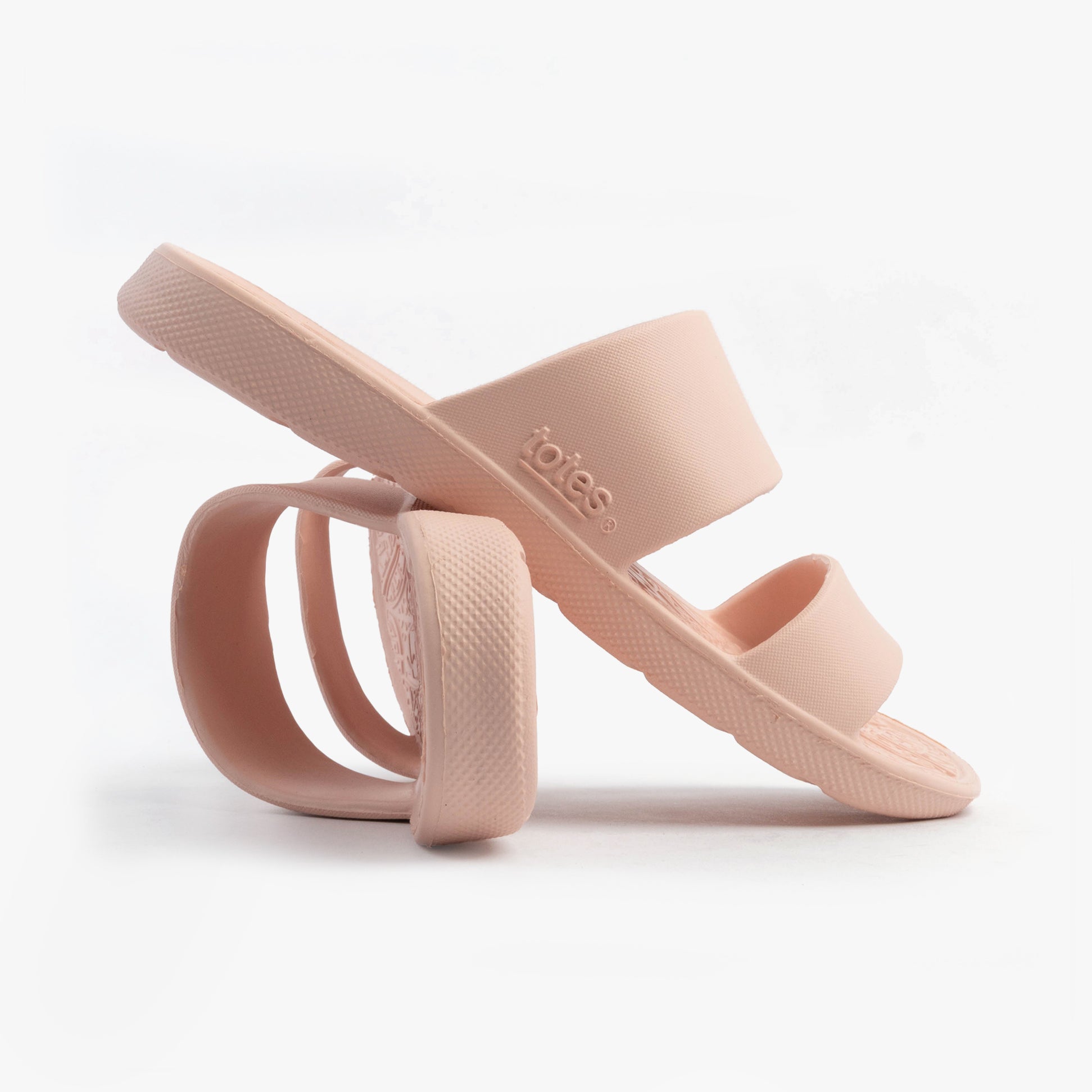 Totes Sol Bounce 0351FSND Womens Double Strap Slides Evening Sand