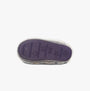 Totes Toasties MULTI FAUX FUR BOOT Slippers Kids Multi bottom view showing textured purple sole and soft faux fur design.
