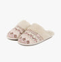 Totes Toasties FAIR ISLE KNIT MULE Slippers Womens Fairisle side view with faux fur lining and colorful knit design.