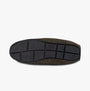 Totes Toasties WOVEN WOOL MIX MOCCASIN Slippers Mens Brown bottom view, showcasing the textured sole and TPR material.