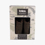 Totes Toasties WOOL MIX MULE Slippers Mens Brown in gift box, featuring a stylish herringbone pattern and faux fur lining.