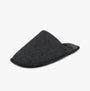Totes Toasties JERSEY MULE Slippers WITH CHECK LINING Mens Charcoal side view of cozy textile slip-on slippers.