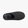 Totes Toasties JERSEY MULE Slippers WITH CHECK LINING Mens Charcoal top view showing check lining and textile upper.