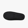 Totes Toasties JERSEY MULE Slippers WITH CHECK LINING Mens Charcoal bottom view showing TPR sole with textured design.