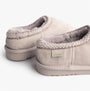 Totes Toasties ICONS SUEDE Shoot Slippers Womens Lilac side view showing soft suede upper and warm lining details.
