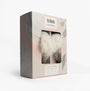 Totes Toasties FAIR ISLE KNIT Mule Slippers Womens Blue in box packaging, showcasing soft design and brand logo.