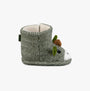 Totes Toasties TODDLER BOOTIES Kids Green side view showing adorable design and soft lining