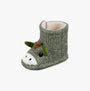 Totes Toasties TODDLER BOOTIES Kids Green side view showing cozy slipper boots with cute animal design.