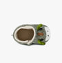 Totes Toasties TODDLER BOOTIES Kids Green top view slipper boot with animal design