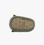 Totes Toasties TODDLER BOOTIES Kids Green bottom view showing star pattern sole, featuring comfortable flat design.