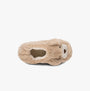 Totes Toasties NOVELTY BORG Slippers Womens Dog top view soft plush slipper with bear design