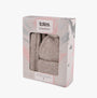 Totes Toasties KNITTED HAT SCARF & ARM WARMER GIFT SET Womens Oat front view of packaged set.