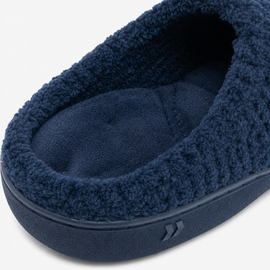 Totes Isotoner POPCORN TERRY Womens Mule Slippers Navy