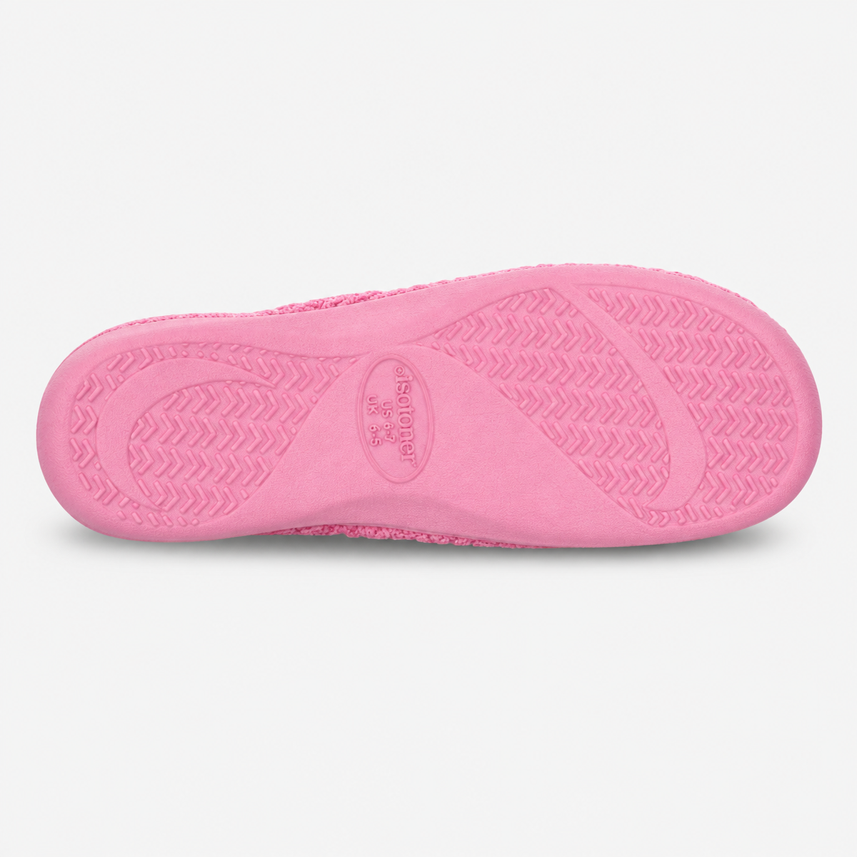 Totes Isotoner POPCORN TERRY MULE SLIPPERS Womens Mules Pink