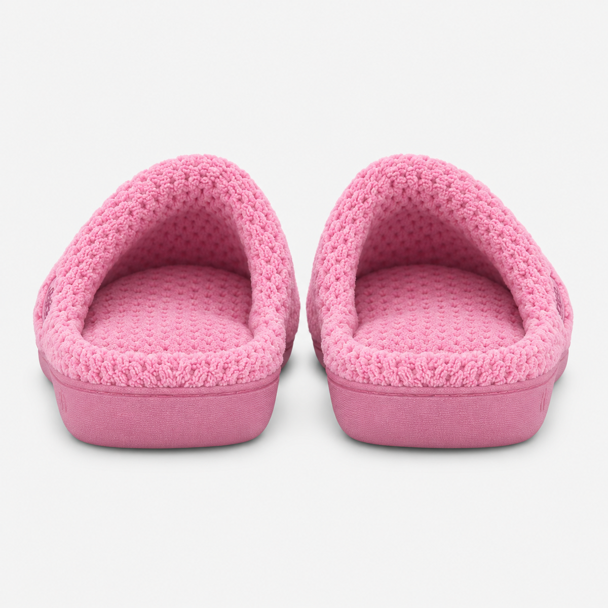 Totes Isotoner POPCORN TERRY MULE SLIPPERS Womens Mules Pink