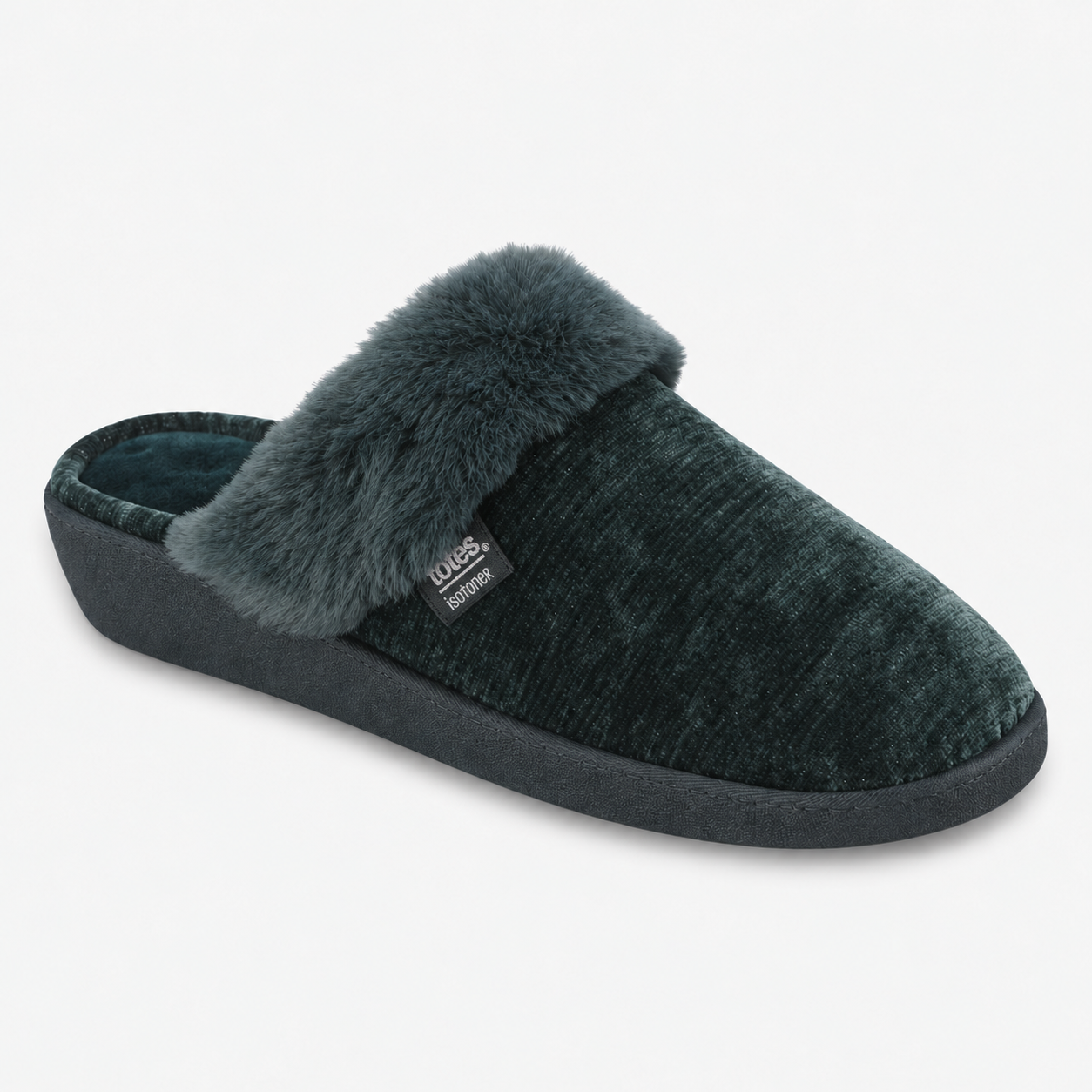 Totes Isotoner SPARKLE HEELED MULE SLIPPER Womens Mules Green