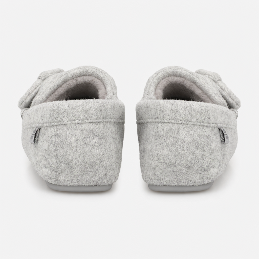 Totes Isotoner BRUSHED MARL MOCCASIN SLIPPERS Womens Moccasins Grey
