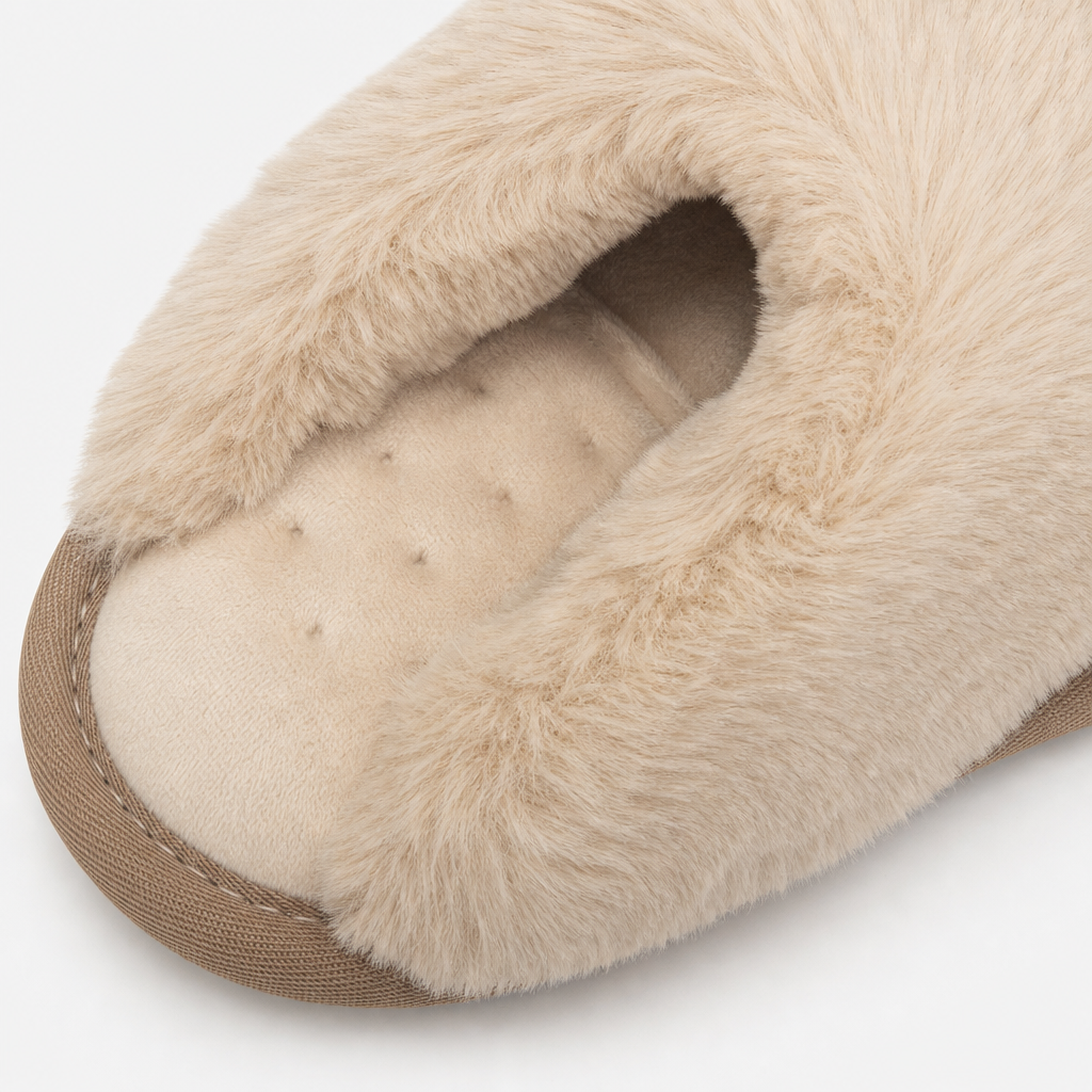 Totes Isotoner SUEDE MULE SLIPPER WITH FUR CUFF Womens Mules Sand