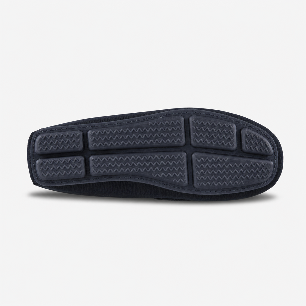 Totes Isotoner HERRINGBONE LINED MOCCASIN Mens Moccasins Navy