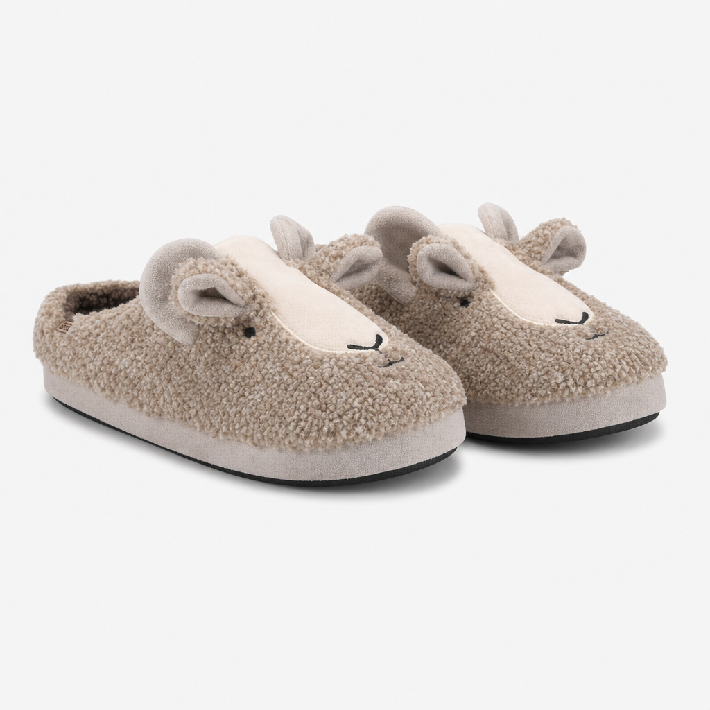Totes Toasties GOAT NOVELTY MULE SLIPPER Mens Mules Grey