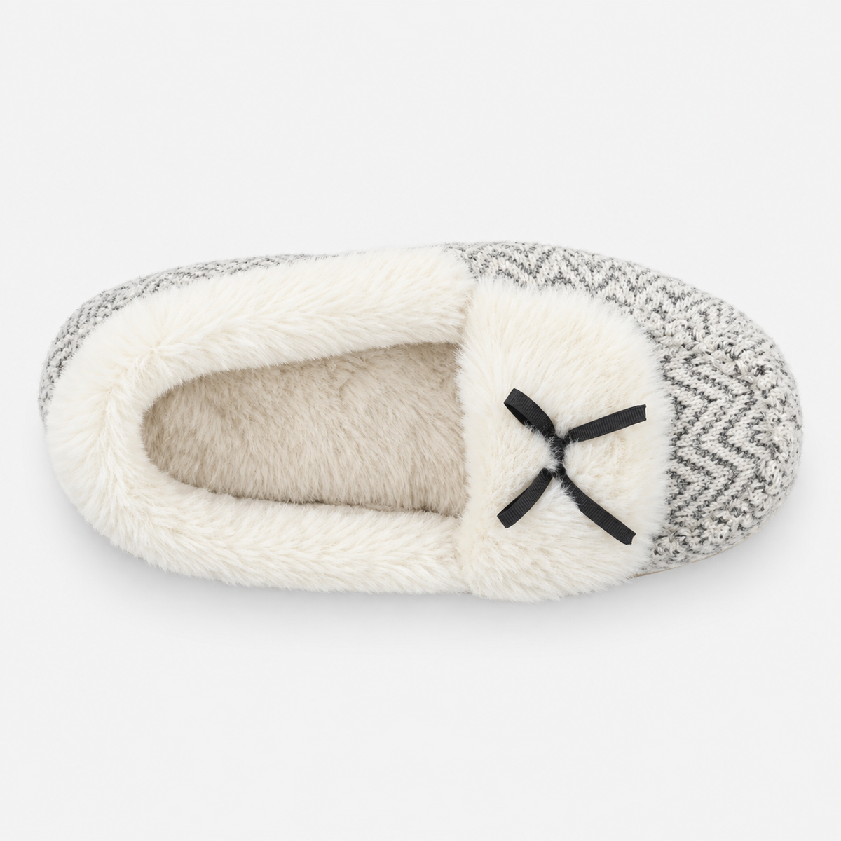 Totes Toasties SPARKLE MOCCASIN SLIPPERS Womens Moccasins Cream Multi