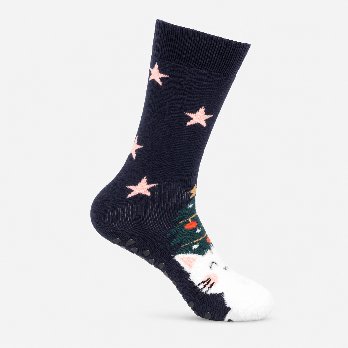 Totes Toasties SINGLE ORIGINAL SLIPPER SOCKS Womens Slipper Socks Cat