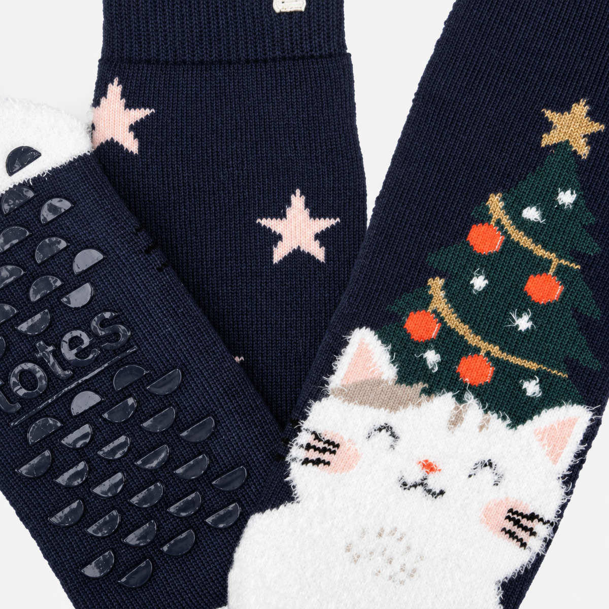 Totes Toasties SINGLE ORIGINAL SLIPPER SOCKS Womens Slipper Socks Cat