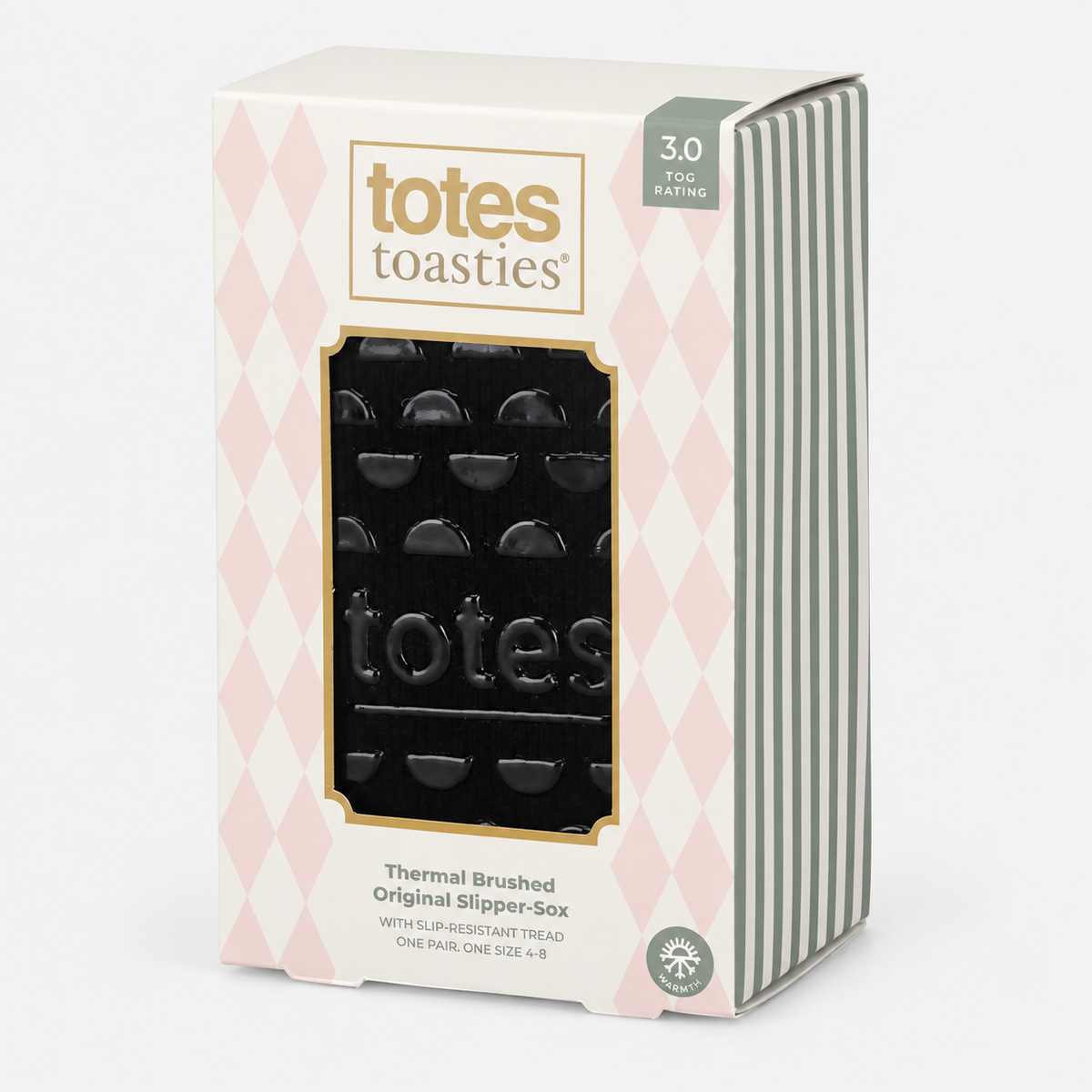 Totes Toasties THERMAL BRUSHED ORIGINAL SLIPPER SOCKS Womens Slipper Socks Black