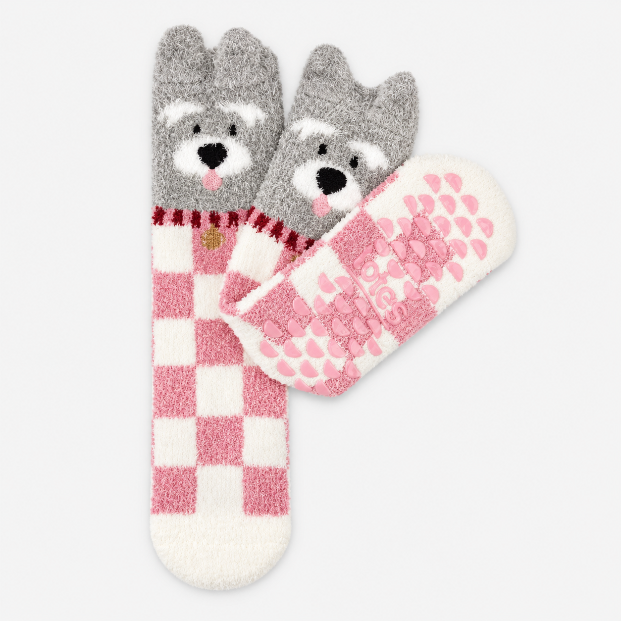 Totes Toasties NOVELTY SUPER SOFT SLIPPER SOCKS Womens Slipper Socks Dog