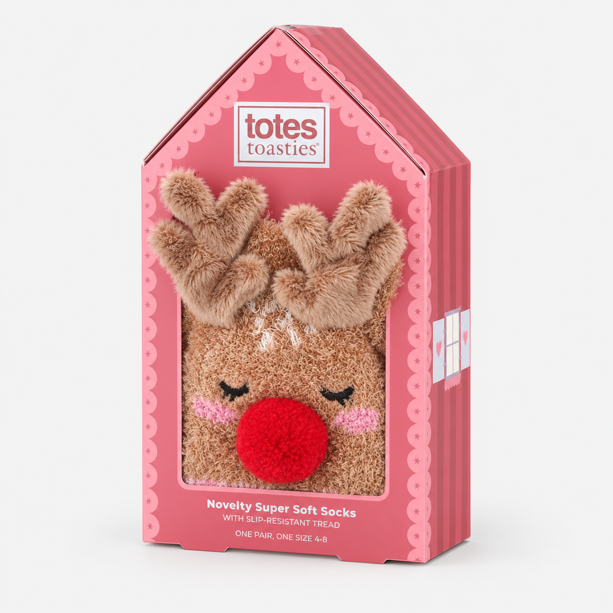 Totes Toasties NOVELTY SUPER SOFT SLIPPER SOCKS Womens Slipper Socks Reindeer