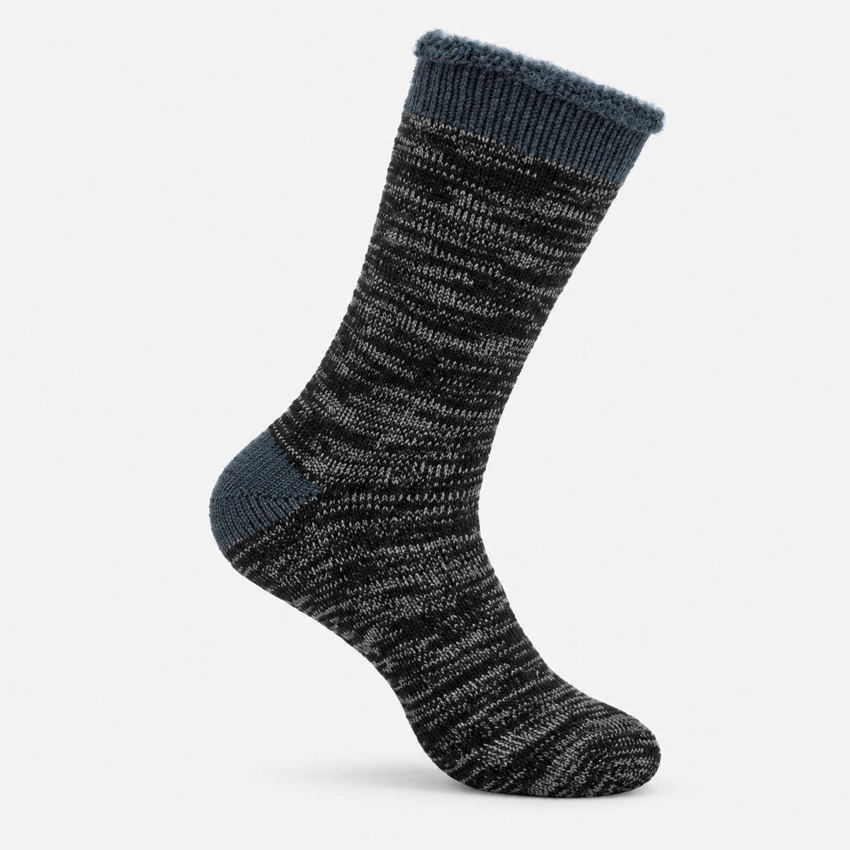 Totes Toasties 3.0 TOG BRUSHED INSIDE THERMAL LINED SOCKS (TWIN PACK) Mens Thermal Socks Black Twist