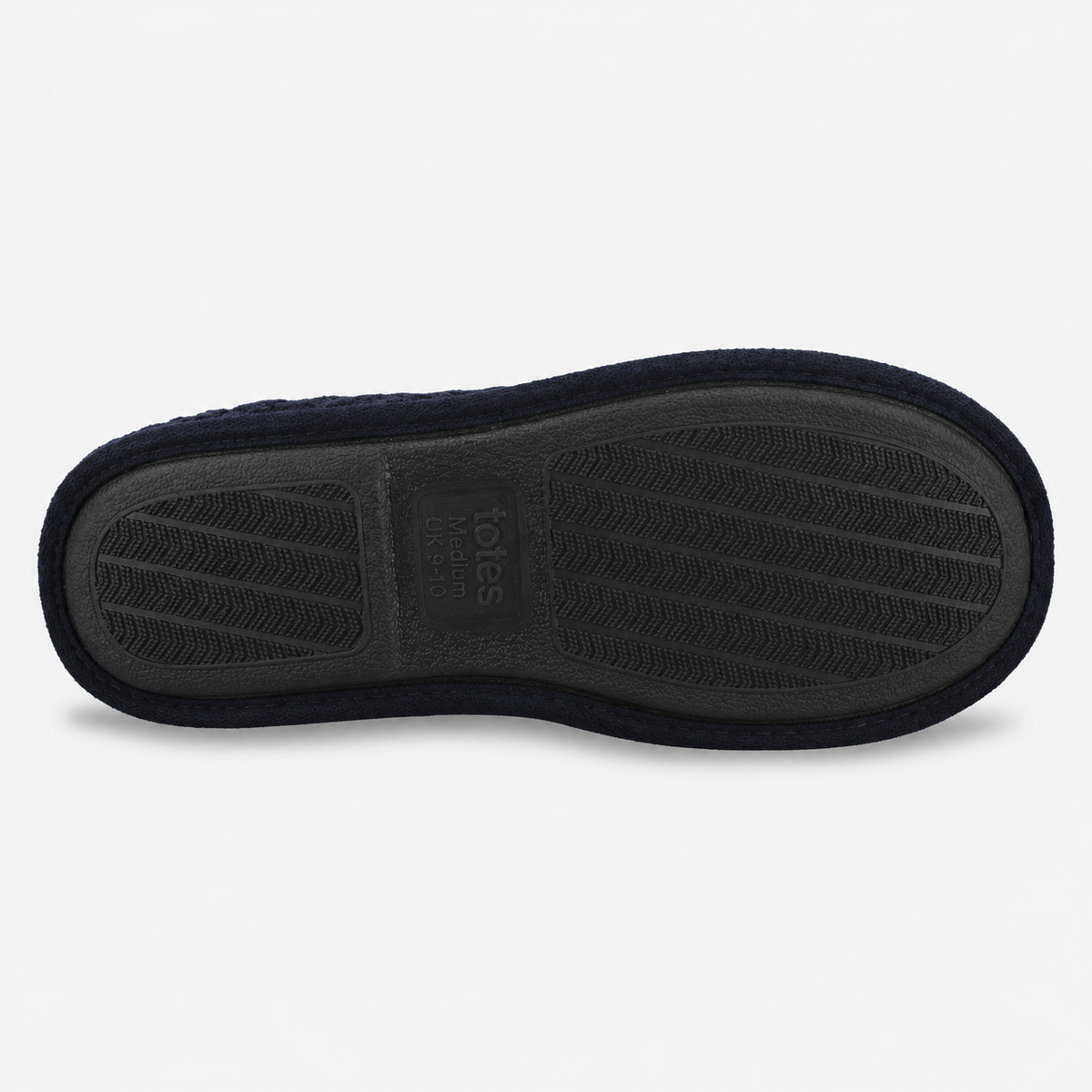 Totes Toasties KNITTED MULE SLIPPERS Mens Mules Navy