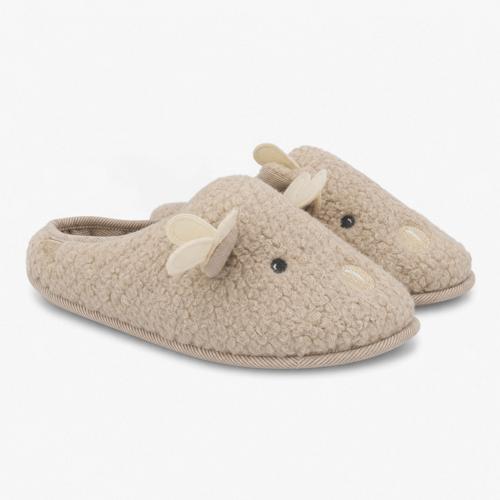Totes Toasties NOVELTY REINDEER SLIPPERS Womens Mules Reindeer