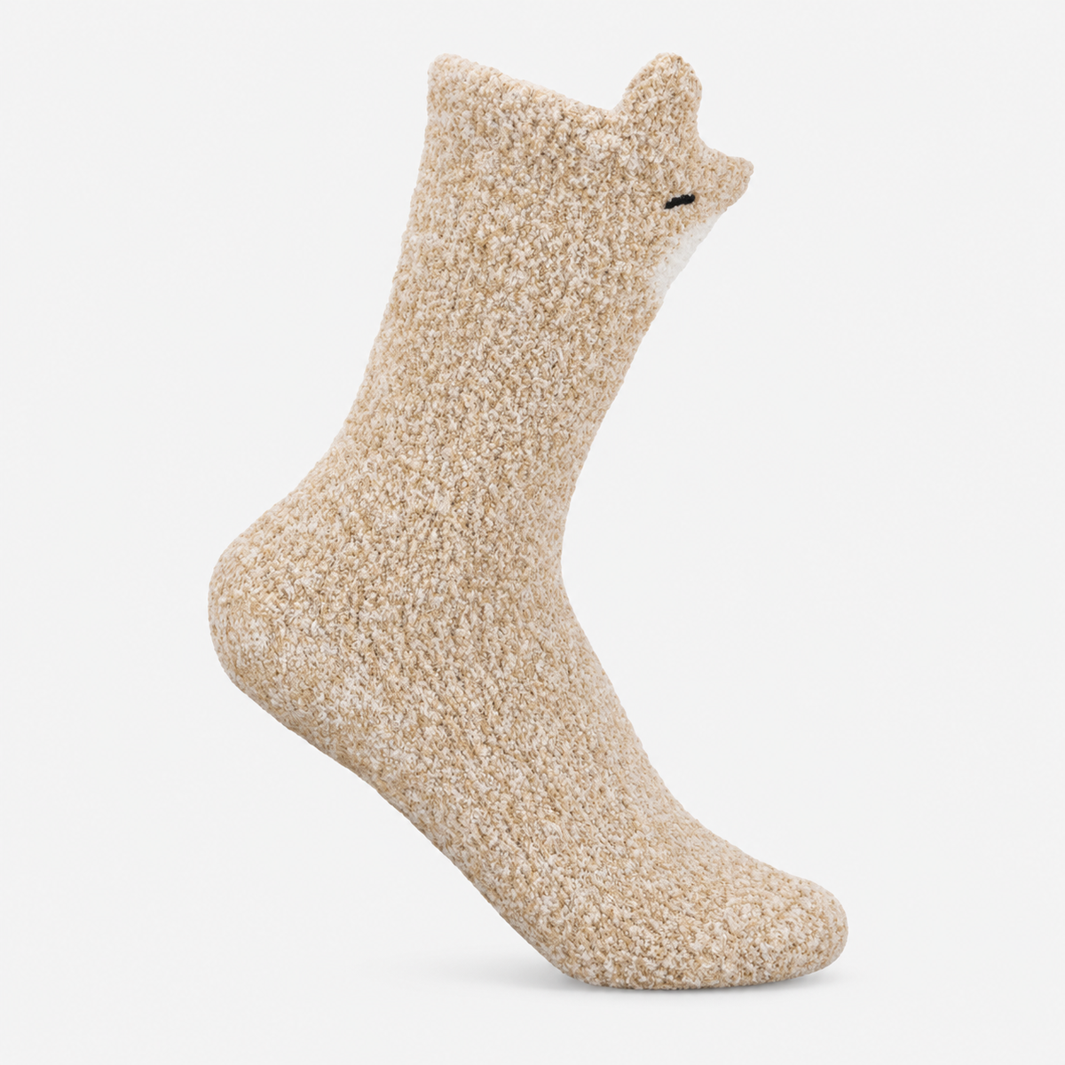 Totes Toasties BORG BEAR MINI HOT WATER BOTTLE SUPER SOFT SOCK SET Womens Slipper Socks Beige